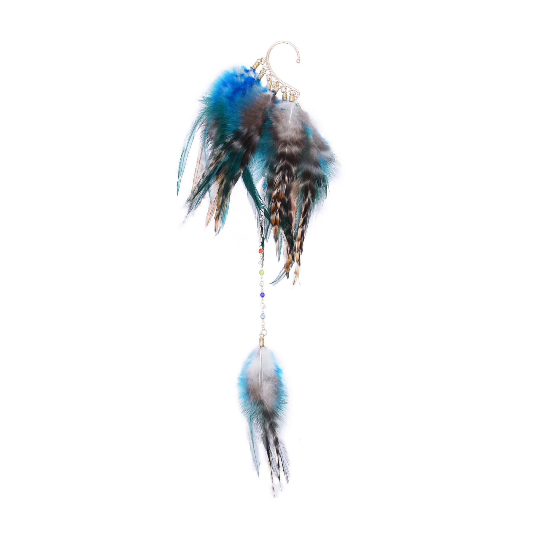 Anting-anting bulu panjang ber - Ethnic Fashion India ulasan dan harga