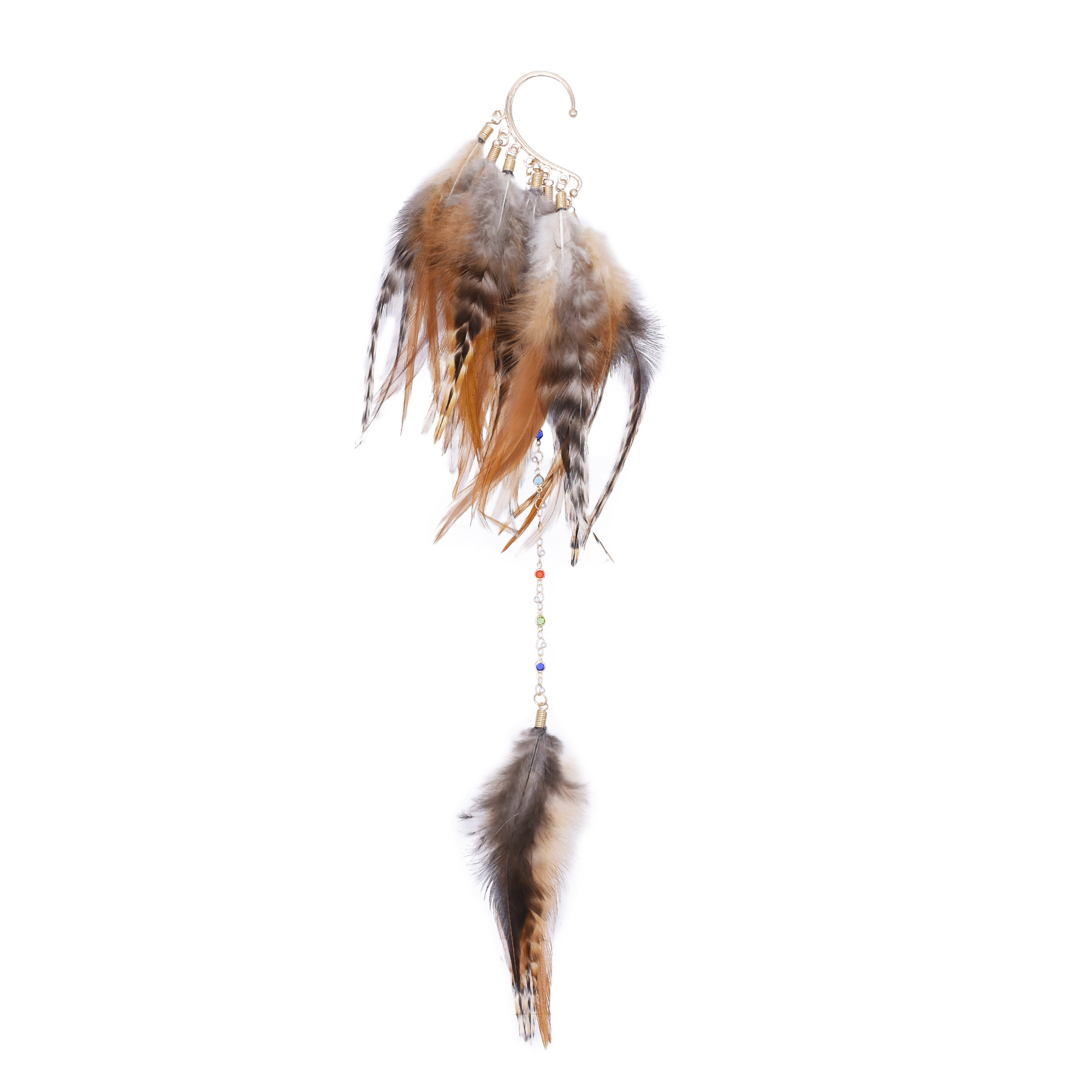 Anting-anting bulu panjang ber - Ethnic Fashion India ulasan dan harga