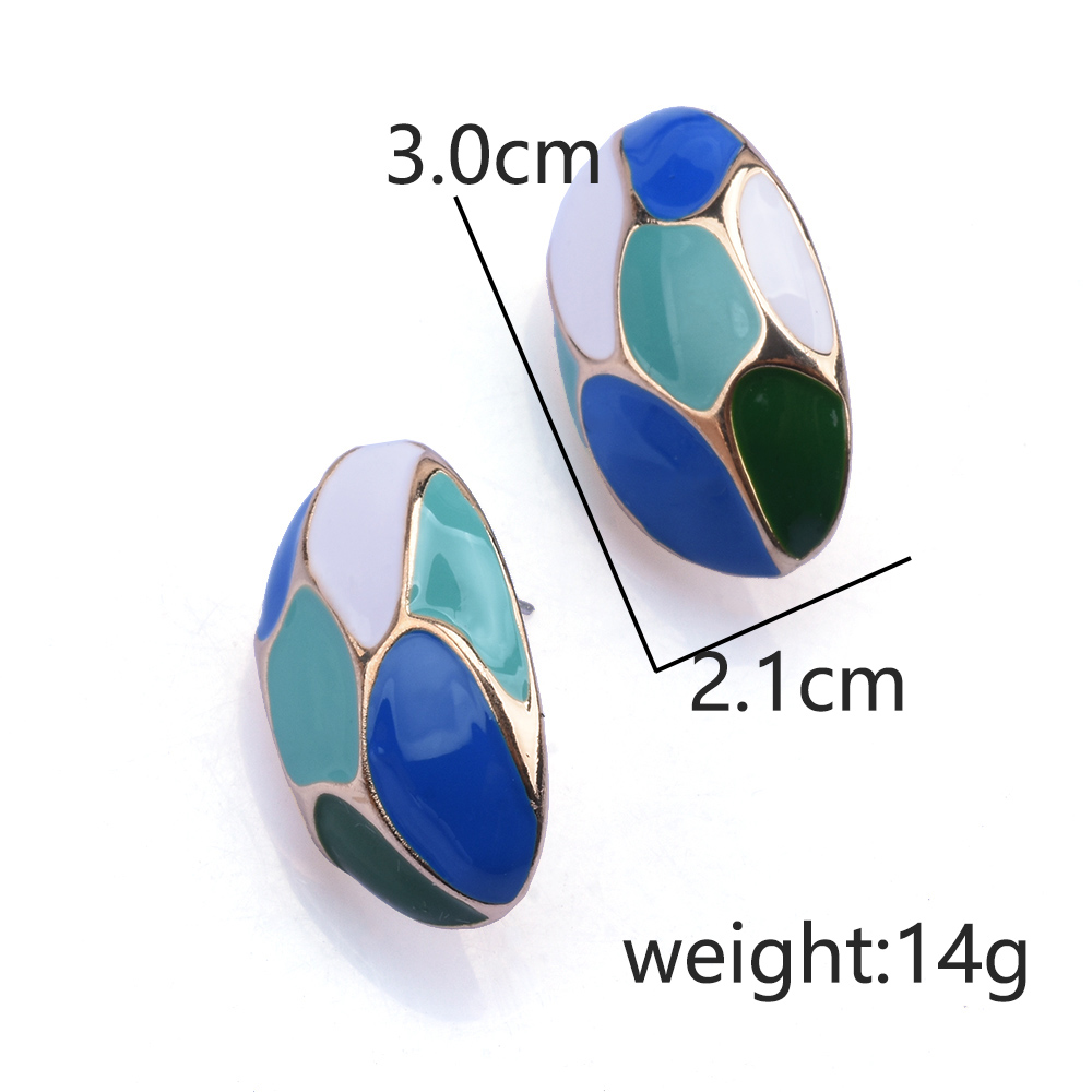 Anting-anting logam Oval minya - Ethnic Fashion India ulasan dan harga