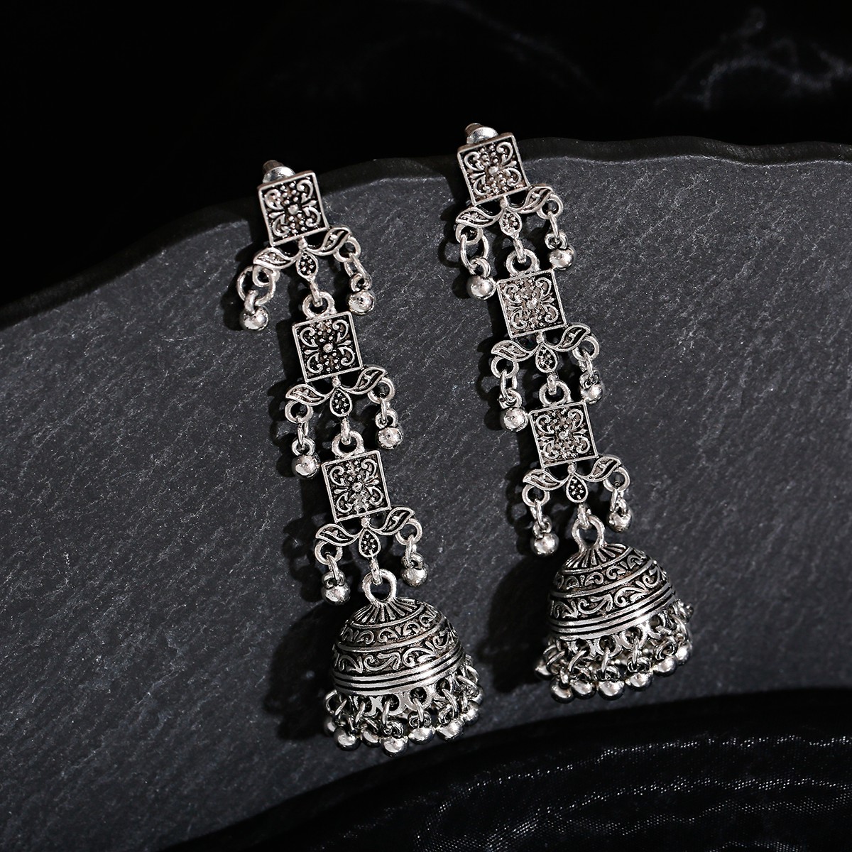 Anting Jhumka Turki Warna Pera - Ethnic Fashion India ulasan dan harga