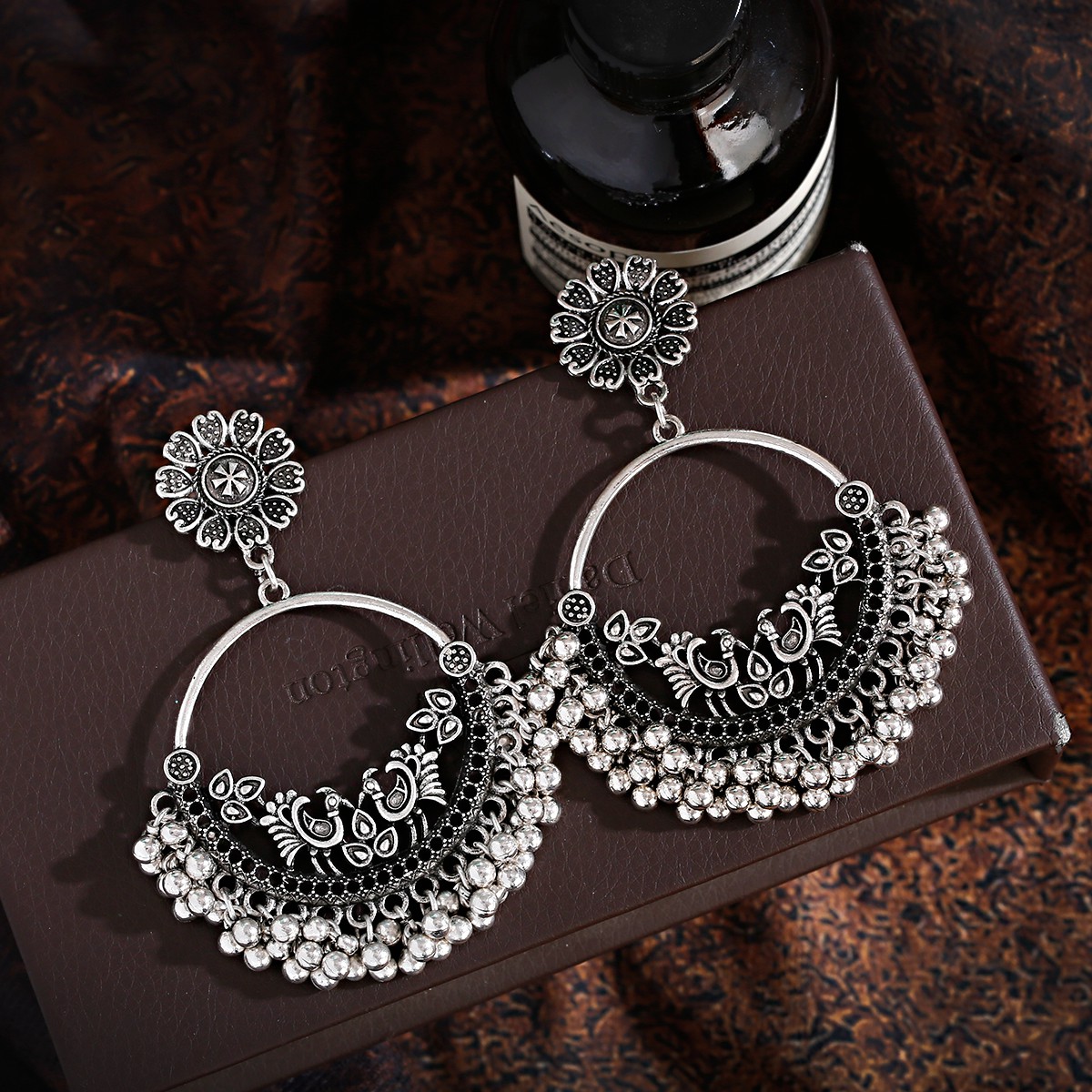 Anting Jhumka Turki Warna Pera - Ethnic Fashion India ulasan dan harga